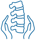 Osteopathy blue icon